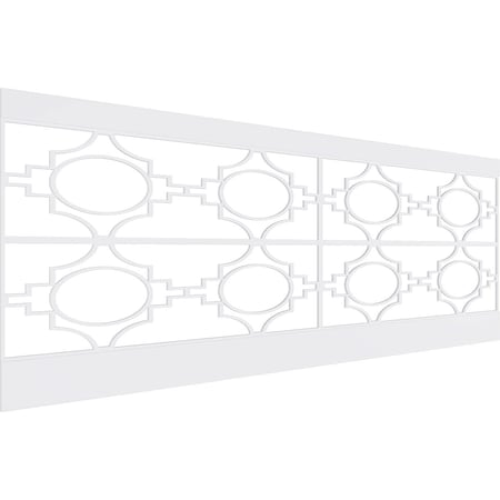 Ekena Millwork 36"H x 94 1/2"W Gypsum PVC Wainscot Paneling Kit WPK36X94GYP